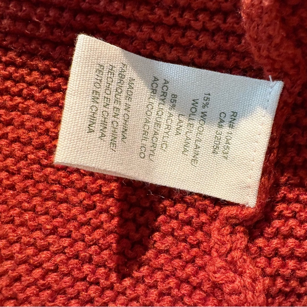 Tiny for Anthropologie Burnt Orange Sweater Coat Size S - Picture 9 of 9
